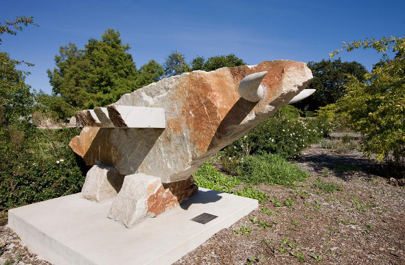 A stone sculpture on the Sculpture Trail in Adelaide