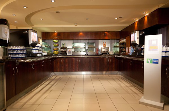 A Holiday Inn breakfast bar