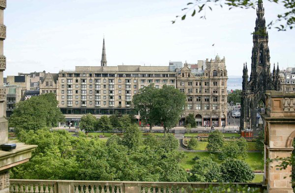 The gothic facade of Mercure Edinburgh City