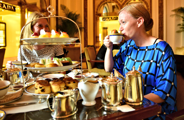 Swedish tourists enjoying their High Tea