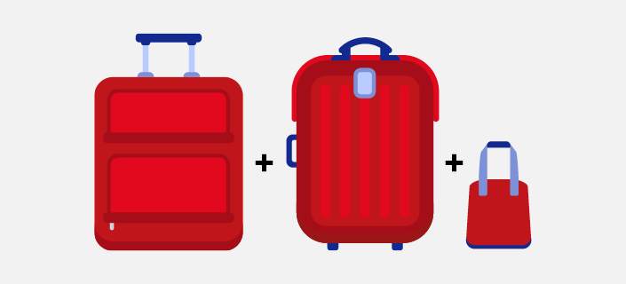domestic flight cabin luggage size